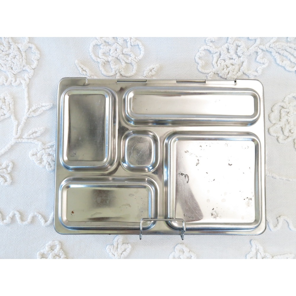 PlanetBox Rover Stainless Steel 5 Compartment Bento Lunch Box Silver